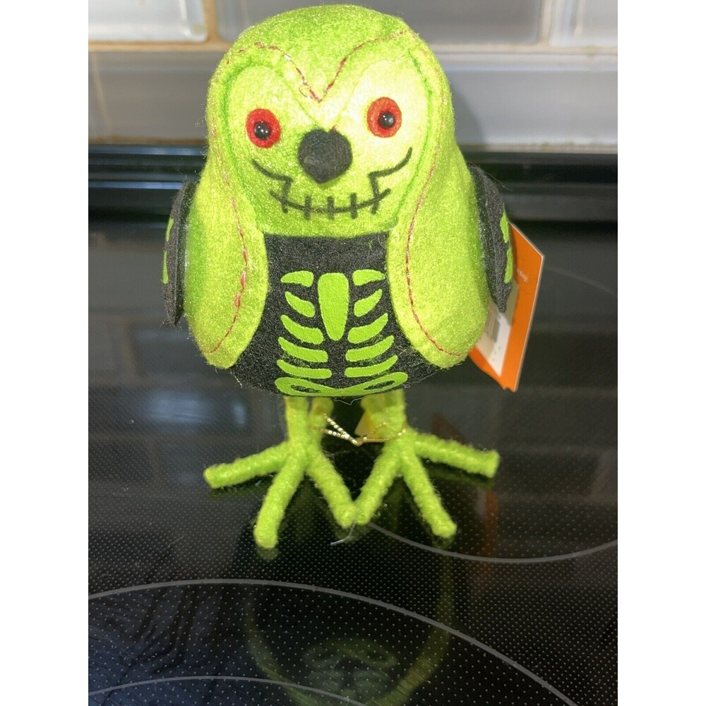 Target Hyde & EEK! 2024 Halloween Featherly Friends Fabric Bird Green X-Ray